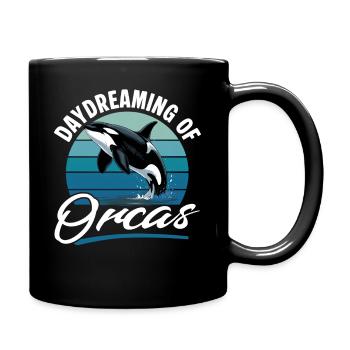 Funny Orca - Tasse einfarbig - Schwarz - Rechts