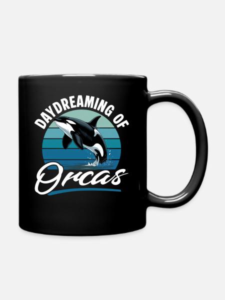 Funny Orca - Tasse einfarbig - Schwarz