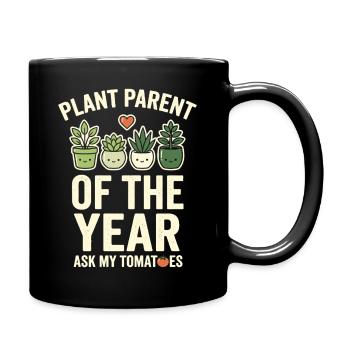 Parent de plante de l’année Humour Pflanzen - Mug uni - noir - Droite