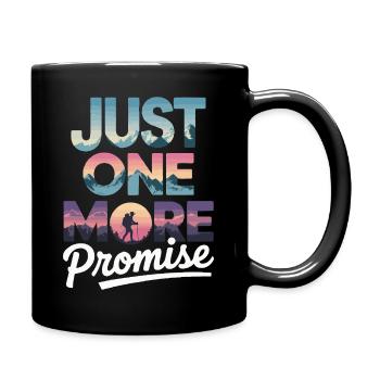Just One More Promise - Hiking Retro - Full Colour Mug - black - Right