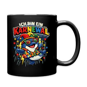Karneval Ich Bin Ein Karnewal Wal - Tasse einfarbig - Schwarz - Rechts