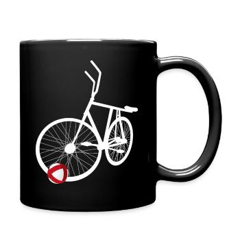 Radball, Cycleball, Hallenradsport - Tasse einfarbig - Schwarz - Rechts