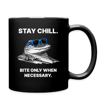 Stay Cool – Conception de mèmes Cool Alligator - Mug uni - noir - Droite