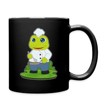 Frog Cook Pan Cooking - Full Colour Mug - black - Right