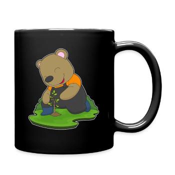 Bear Farmer Seedling Farm - Full Colour Mug - black - Right