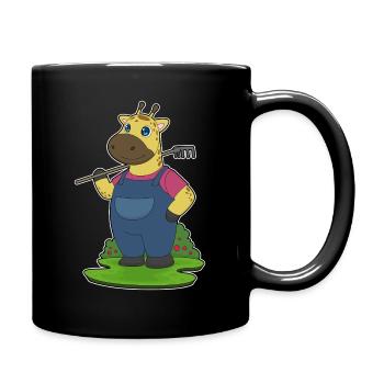 Giraffe Farmer Harke Farm - Full Colour Mug - black - Right
