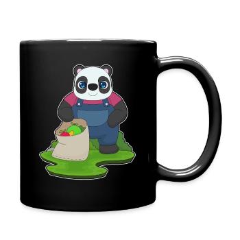 Panda Farmer Fruit Farm - Full Colour Mug - black - Right
