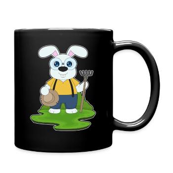 Rabbit Farmer Harke Farm - Full Colour Mug - black - Right