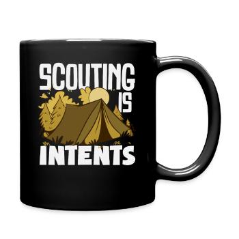 Scouting Is Itents Funny Scout - Tasse einfarbig - Schwarz - Rechts