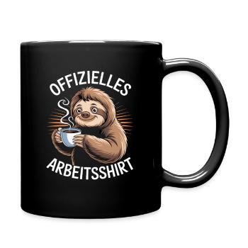  Offizielles Arbeitsshirt Lustiges Faultier Mit - Tasse einfarbig - Schwarz - Rechts