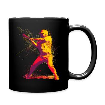 Baseball - Tasse einfarbig - Schwarz - Rechts