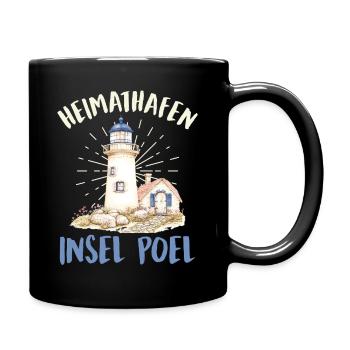 Baltic Sea Holiday HEIMATHAFEN INSEL POEL Lustig - Full Colour Mug - black - Right