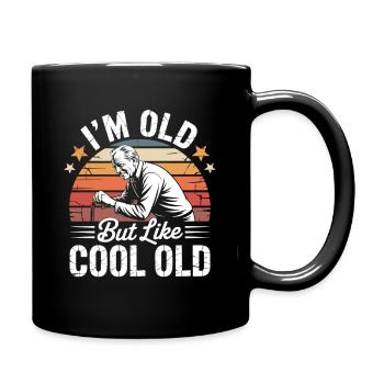 Funny shirt with grandpa humor cool grandpa motif - Full Colour Mug - black - Right