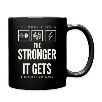 The More I Train The Stronger It Gets - Full Colour Mug - black - Right