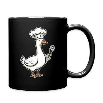 Caricature du Chef Canard de Cuisine - Mug uni - noir - Droite