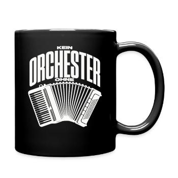 Kein Orchester ohne Akkordeon für Akkordeonspieler - Tasse einfarbig - Schwarz - Rechts