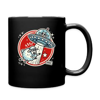 UFO Sheep Adventure in the Star Circle - Full Colour Mug - black - Right