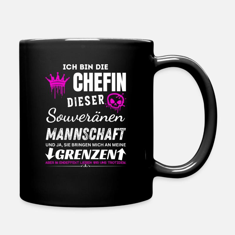 Chefin der Souveränen Mannschaft Chefin Geschenke - Full Colour Mug - black