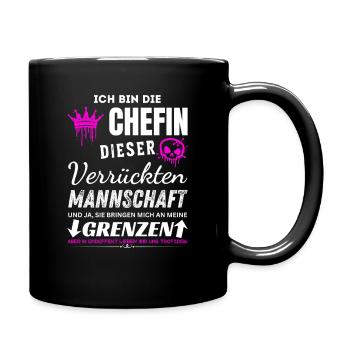 Chefin der Verrückten Mannschaft Chefin Geschenke - Mug uni - noir - Droite