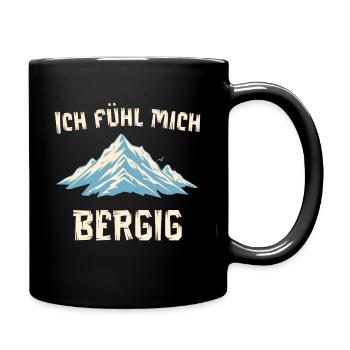 Ich fühl mich Bergig  - Tasse einfarbig - Schwarz - Rechts