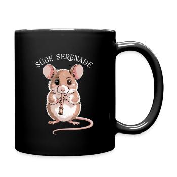 Flûte à bec - École de musique Sweet Serenade Mouse - Mug uni - noir - Droite