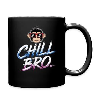 Chill Bro Monkey - Tasse einfarbig - Schwarz - Rechts