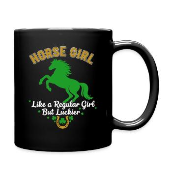Horse Girl Luckier Graphic - Tasse einfarbig - Schwarz - Rechts