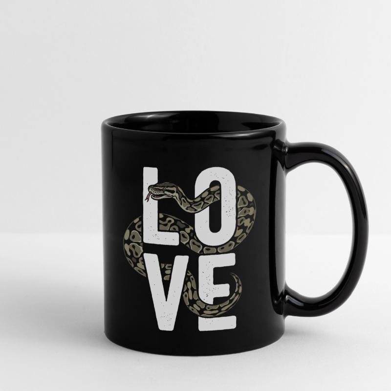 King Python Snakes LOVE Terrarium Python Full Colour Mug