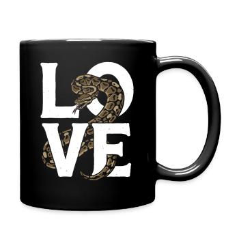King Python Snakes LOVE Terrarium Python - Full Colour Mug - black - Right