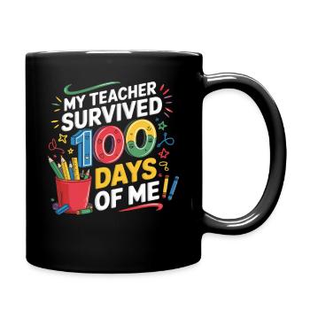 Mon professeur survit 100 jours - Mug uni - noir - Droite