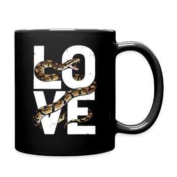 Königspython Schlangen LOVE Terrarium Python - Tasse einfarbig - Schwarz - Rechts
