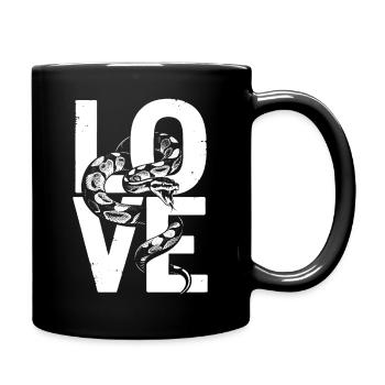 Königspython Schlangen LOVE Terrarium Python - Tasse einfarbig - Schwarz - Rechts