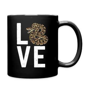 Königspython Schlangen LOVE Terrarium Python - Tasse einfarbig - Schwarz - Rechts