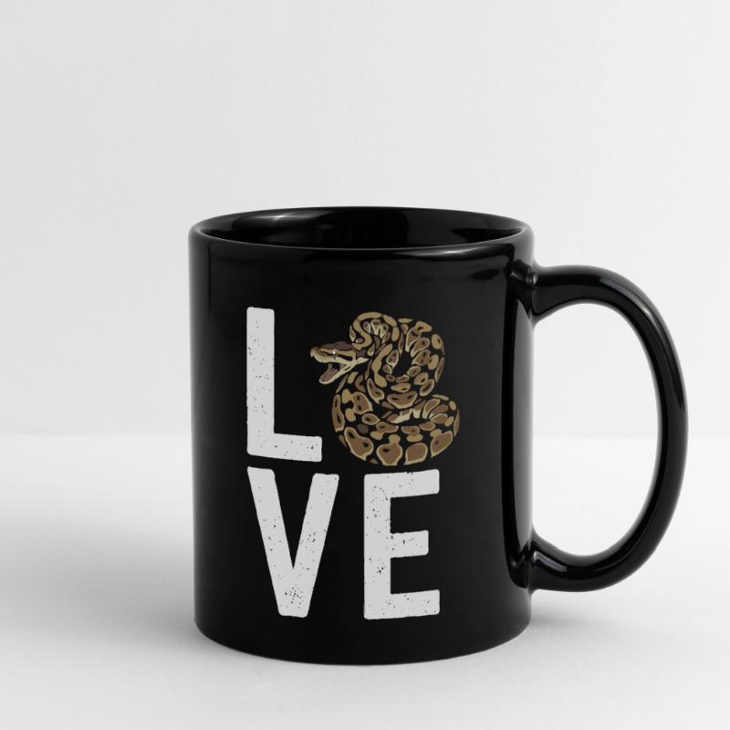 Königspython Schlangen LOVE Terrarium Python Tasse einfarbig