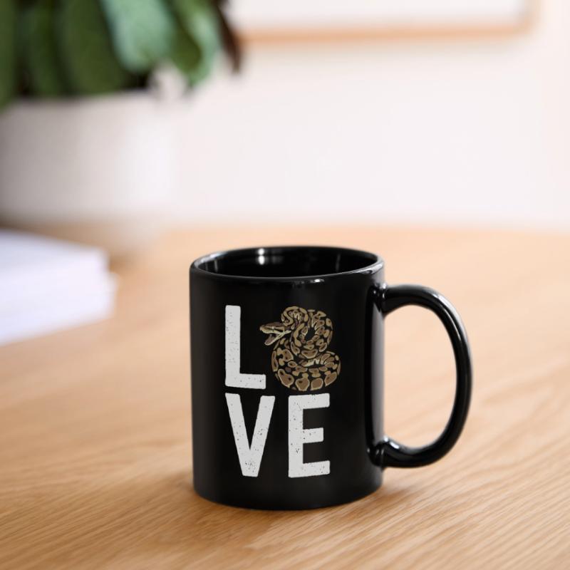 Königspython Schlangen LOVE Terrarium Python Tasse einfarbig