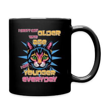 Je rajeune chaque jour ! - Mug uni - noir - Droite