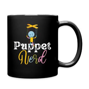 Puppet Nerd Marionette Art - Full Colour Mug - black - Right