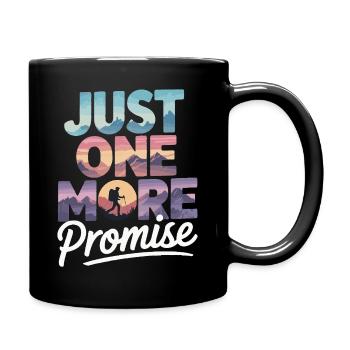 Just One More Promise - Hiking Retro - Full Colour Mug - black - Right