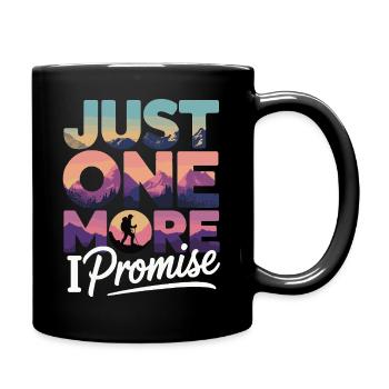 Just One More Promise - Hiking Retro - Full Colour Mug - black - Right