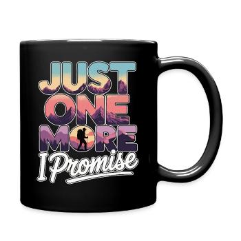 Just One More Promise - Hiking Retro - Full Colour Mug - black - Right