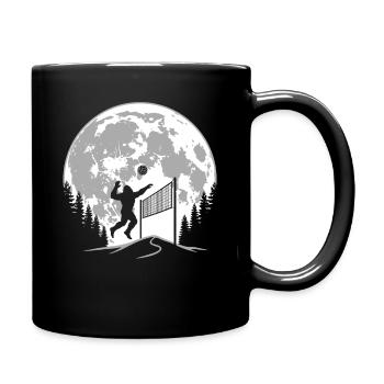 Bigfoot Volleyballspieler - Tasse einfarbig - Schwarz - Rechts
