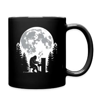 Bigfoot Piano Player - Full Colour Mug - black - Right