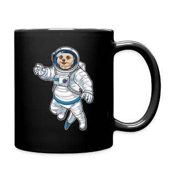 Astronaute spatial de Suricate - Mug uni - noir - Droite