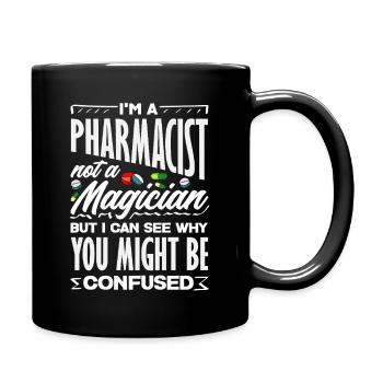 Pharmacist Not a Magician Pharmacy Technician - Full Colour Mug - black - Right