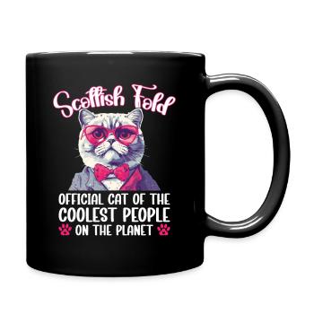  Scottish Fold Mom Cat Owner Cat Plush Scottish - Full Colour Mug - black - Right