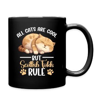 Tenue de maman de chat Scottish Fold Lover en peluche Amant de chat - Mug uni - noir - Droite