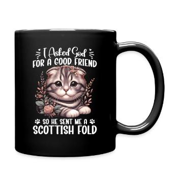  Scottish Fold Lover Kitten Plush Cat Mom Scottish - Full Colour Mug - black - Right