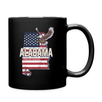 Alabama United States Vintage Souvenir - Full Colour Mug - black - Right