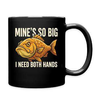Funny Angler Saying Motif - Full Colour Mug - black - Right