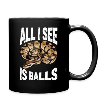 King Python Snakes Lover Terrarium Python - Full Colour Mug - black - Right